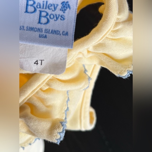 Yellow Ruffled Kids Top - Picture 4 of 10